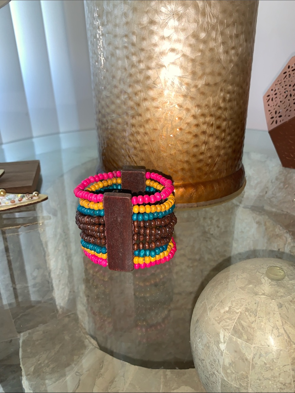 Beaded Multi-Color Stretch Bracelet - Picture 3 of 3